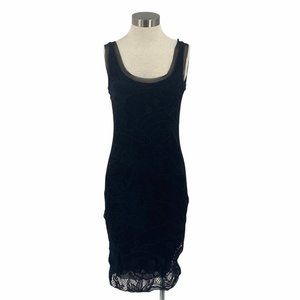 John Paul Gaultier Soleil Black Mesh Tattoo Dress Spellout New Deadstock